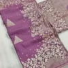 Chanderi Cotton Woven Design Lace Border Sarees with Blouse Piece