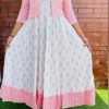 Women Rayon Printed Anarkali Gown WIth Jacket