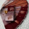 Kanjeevaram Silk Blend Woven Design Zari Work Sarees with Blouse Piece