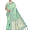 Rekha Maniyar Womens Cotton Woven Banarasi Silk Saree With Unstitched Blouse (KALPANA)