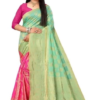 VASTRAM FABRICS Women’s Banarasi Silk Banarasi Saree with Unstitched Blouse Piece.