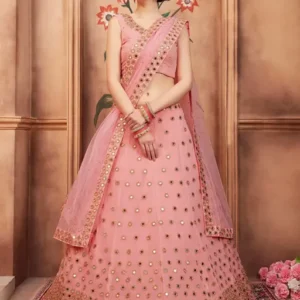 Gorget Mirar Work Lehenga Choli