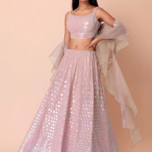Glamourous Pastel Pink Lehenga Choli Set 15087-Pink
