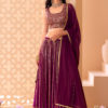 ✨ Glamourous Wine Lehenga Choli Set  15067-Wine