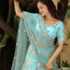 Sky Embroidered Elegance Lehenga Set 16012-Sky Blue