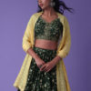 Luxurious Deep Green Lehenga Choli Set  5099-Green