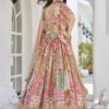 Beige Multicolor Printed Embroidered Lehenga Set 7050-Beige