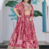 Pink Multicolor Printed Embroidered Lehenga Set   7050-Pink