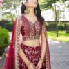 Luxurious Maroon Lehenga Choli Set   7100-Maroon