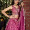 Luxurious Pink Lehenga Choli Set 7100-Pink
