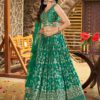 Luxurious Rama Green Lehenga Choli Set   7100-Rama Green