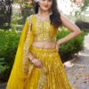 Luxurious Yellow Lehenga Choli Set 7100-Yellow
