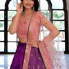 Purple and Pink Heritage Lehenga Set 17303-Purple