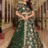 Dark Green Heritage Lehenga Set 17420-Green