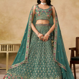 Teal Blue Wedding Lehenga Set ✨ 5134-Blue
