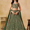 Green Embroidered Designer Lehenga Choli 5134-Green 🎀