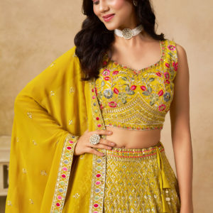 Yellow Embroidered Designer Lehenga Choli 5134-Yellow