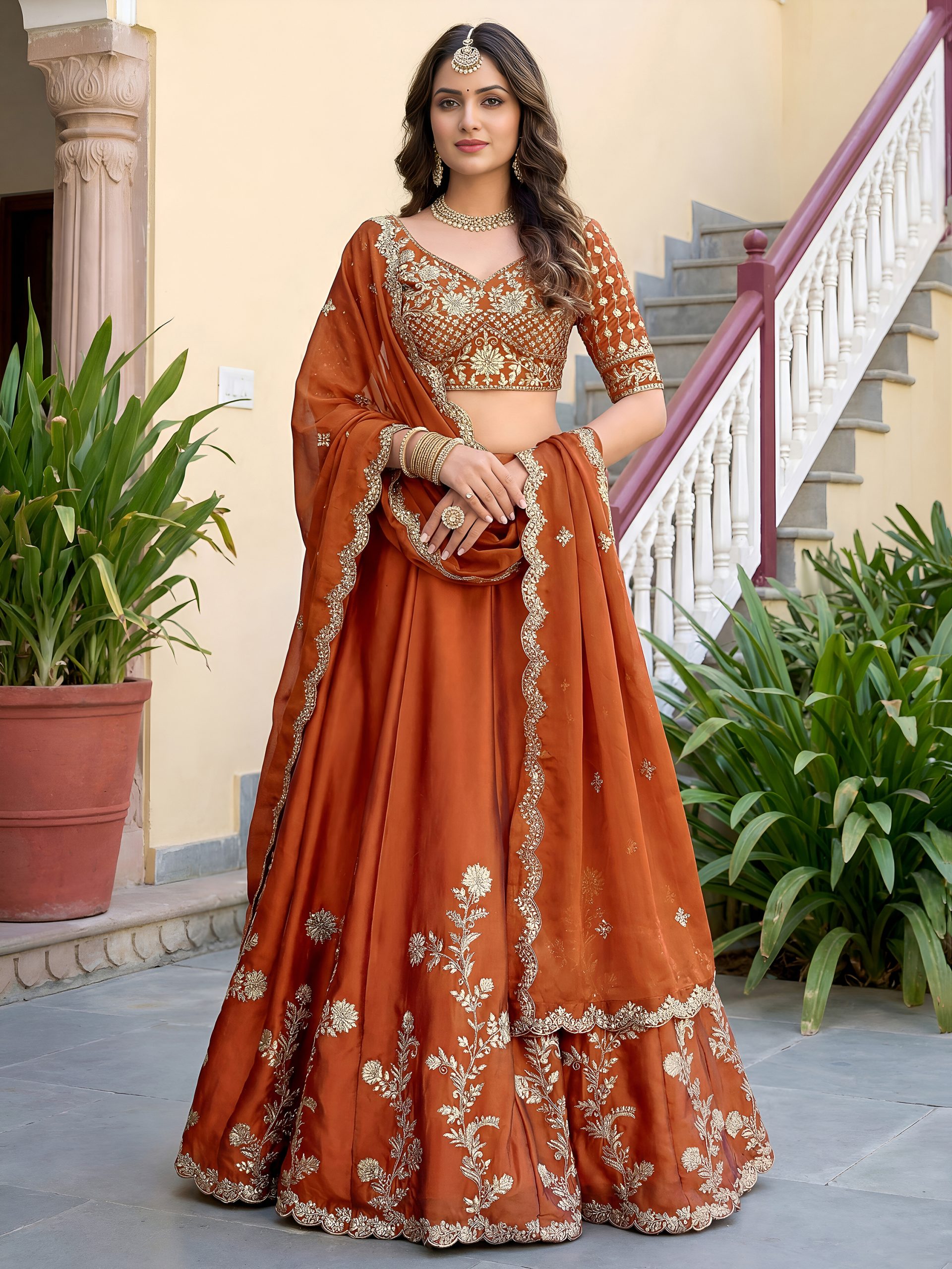 Mustard Gold Garden Glow Lehenga